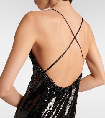 Vestido midi de organza con lentejuelas | Xu Zhi