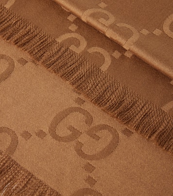 GG Canvas wool and silk blanket | Gucci