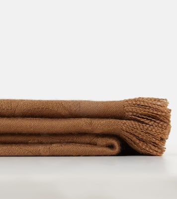 GG Canvas wool and silk blanket | Gucci