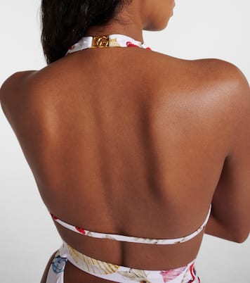 Capri printed halterneck swimsuit | Dolce&Gabbana