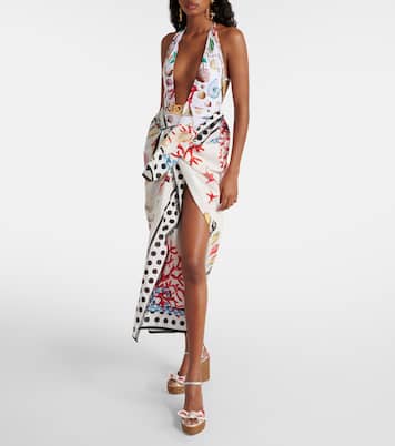 Capri printed halterneck swimsuit | Dolce&Gabbana