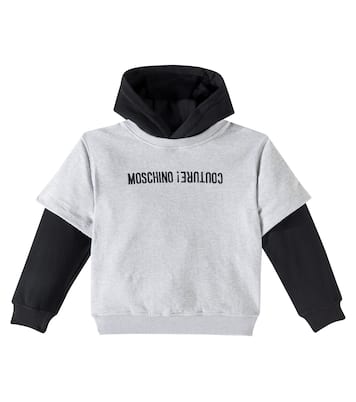 Felpa in cotone a strati con logo | Moschino Kids