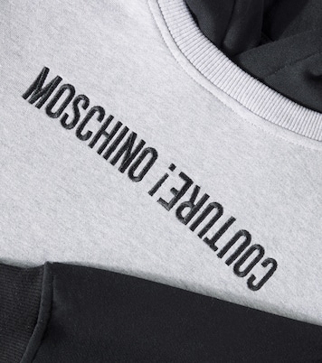 Felpa in cotone a strati con logo | Moschino Kids
