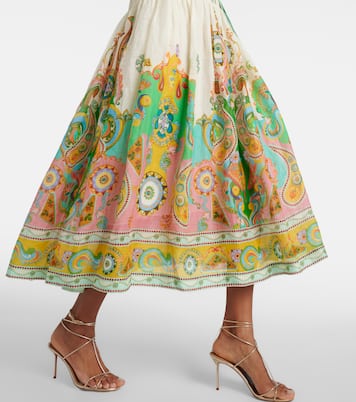 Robe chemise Pinball imprimée en ramie | Alémais
