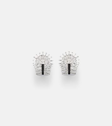 Orecchini Eyelash in oro bianco 18kt con diamanti | Kamyen