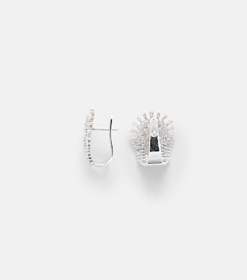 Orecchini Eyelash in oro bianco 18kt con diamanti | Kamyen