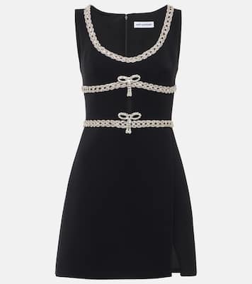 Crystal-embellished crêpe minidress | Self-Portrait