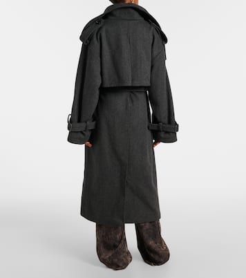 Abrigo de mezcla de lana espigada | Acne Studios