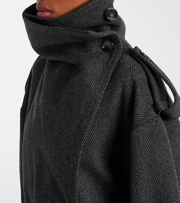 Abrigo de mezcla de lana espigada | Acne Studios