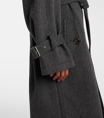 Abrigo de mezcla de lana espigada | Acne Studios