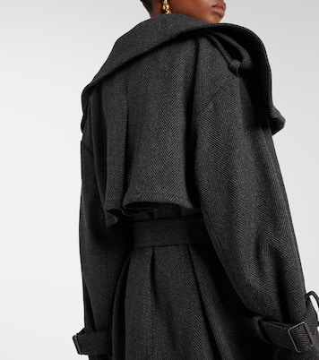 Abrigo de mezcla de lana espigada | Acne Studios