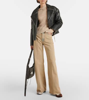 Kemen ribbed-knit linen-blend top | Acne Studios
