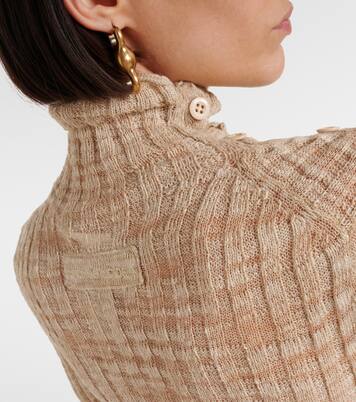 Kemen ribbed-knit linen-blend top | Acne Studios