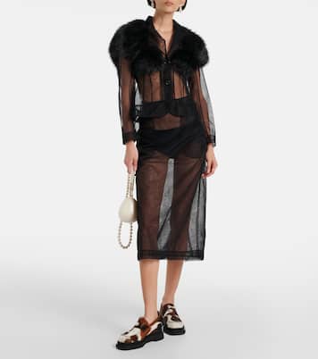 Gonna a tubino in tulle  | Simone Rocha