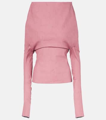 Top drapeado de mezcla de algodón | Rick Owens