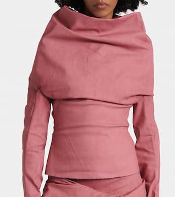 Top drapeado de mezcla de algodón | Rick Owens