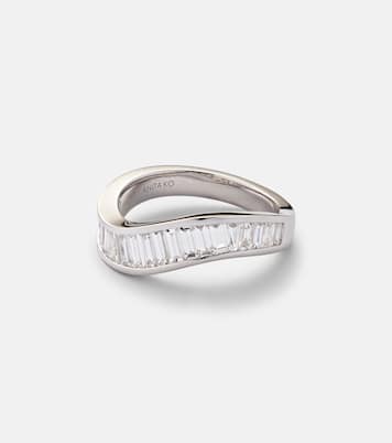 Anello Wave in oro bianco 18kt con diamanti | Anita Ko