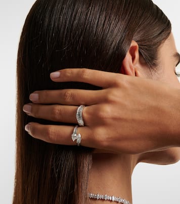 Anello Wave in oro bianco 18kt con diamanti | Anita Ko