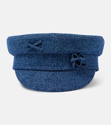 Embellished denim newsboy cap | Ruslan Baginskiy