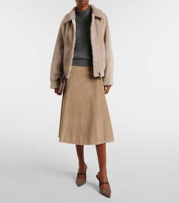 Falda midi de algodón | Brunello Cucinelli