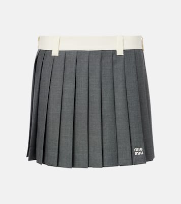 Minirock aus Schurwolle | Miu Miu