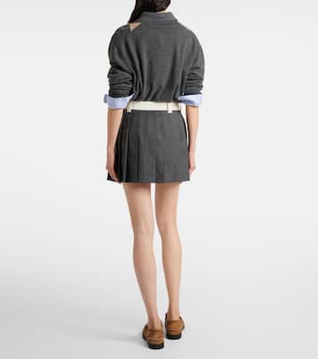 Minirock aus Schurwolle | Miu Miu