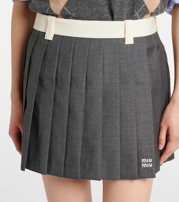 Minirock aus Schurwolle | Miu Miu