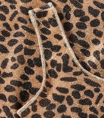 Lumière leopard-print lamé bikini | Oséree Kids
