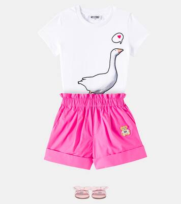 Pantoletten aus Leder | Moschino Kids