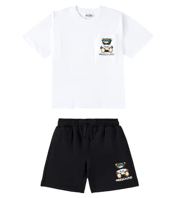 T-shirt e shorts Teddy Bear in cotone | Moschino Kids
