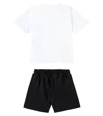 T-shirt e shorts Teddy Bear in cotone | Moschino Kids