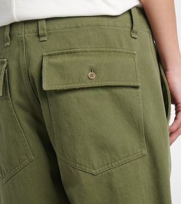 Vendula mid-rise cotton straight pants | The Row