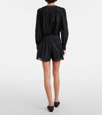 Elowen embroidered cotton poplin shorts | Ulla Johnson