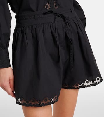 Elowen embroidered cotton poplin shorts | Ulla Johnson