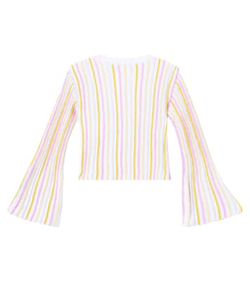 Ribbed-knit striped cotton-blend top | Stella McCartney Kids