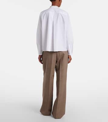 Pure Power bow-detail cotton-blend poplin shirt | Dorothee Schumacher