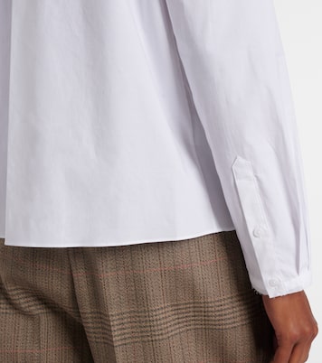 Pure Power bow-detail cotton-blend poplin shirt | Dorothee Schumacher