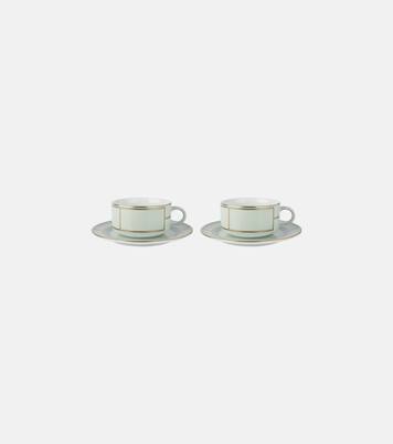 Diva set of 2 porcelain teacups and saucers  | Ginori 1735
