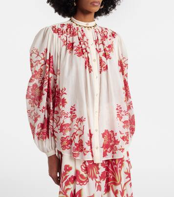 Blusa in voile di cotone con stampa floreale | Etro