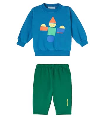 Baby printed cotton sweatshirt and sweatpants set | Bobo Choses