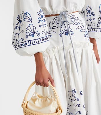x LRNCE - Top cropped Leela in cotone con stampa | Alémais