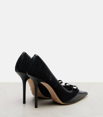 Love 100 leather-trimmed mesh pumps | Jimmy Choo