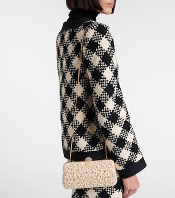 Verzierte Clutch Carry Secrets Mini aus Satin | Valentino Garavani