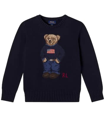 Polo Bear intarsia cotton sweater  | Polo Ralph Lauren Kids