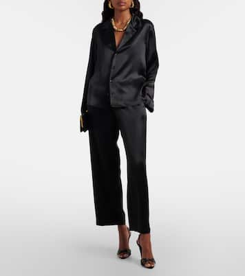 Gerade Hose aus Seidensatin | Saint Laurent