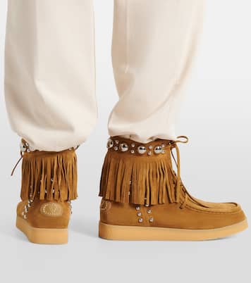 Nellcôte studded suede ankle boots | Valentino Garavani