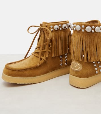 Stivaletti Nellcôte in suede con borchie | Valentino Garavani