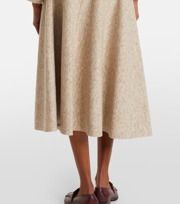 Midirock aus Kaschmir, Wolle und Leinen | Loro Piana