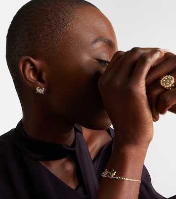 Boucles d’oreilles Crabe Coquillage en or 9 ct et diamants | Yvonne Léon