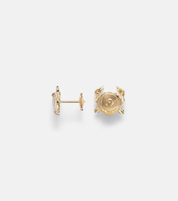 Boucles d’oreilles Crabe Coquillage en or 9 ct et diamants | Yvonne Léon